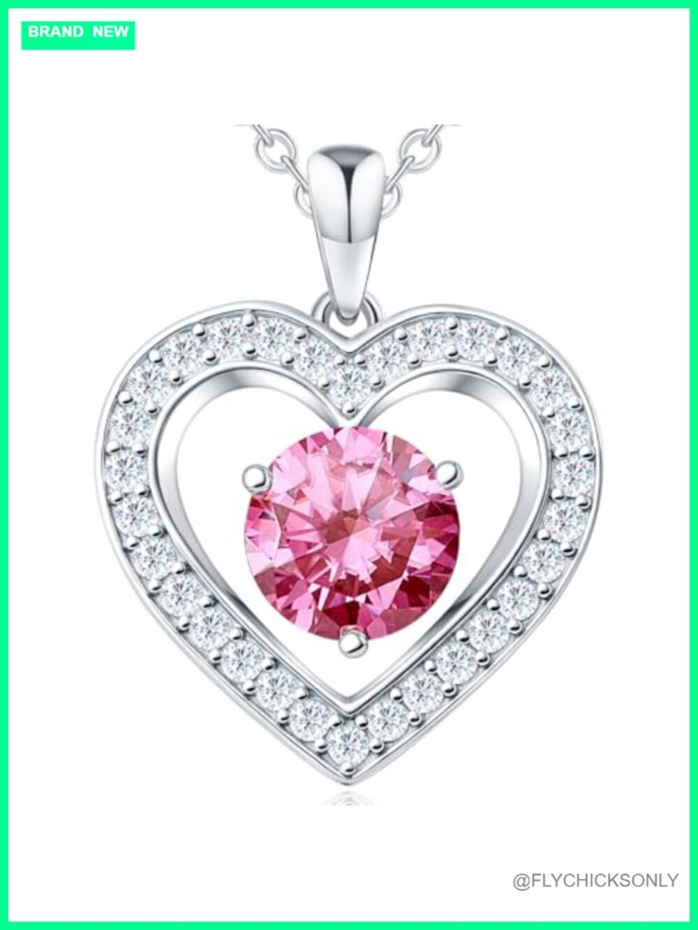 2ct Moissanite Pendant Necklace 925 Silver Gift for Wife Mom Girlfriend